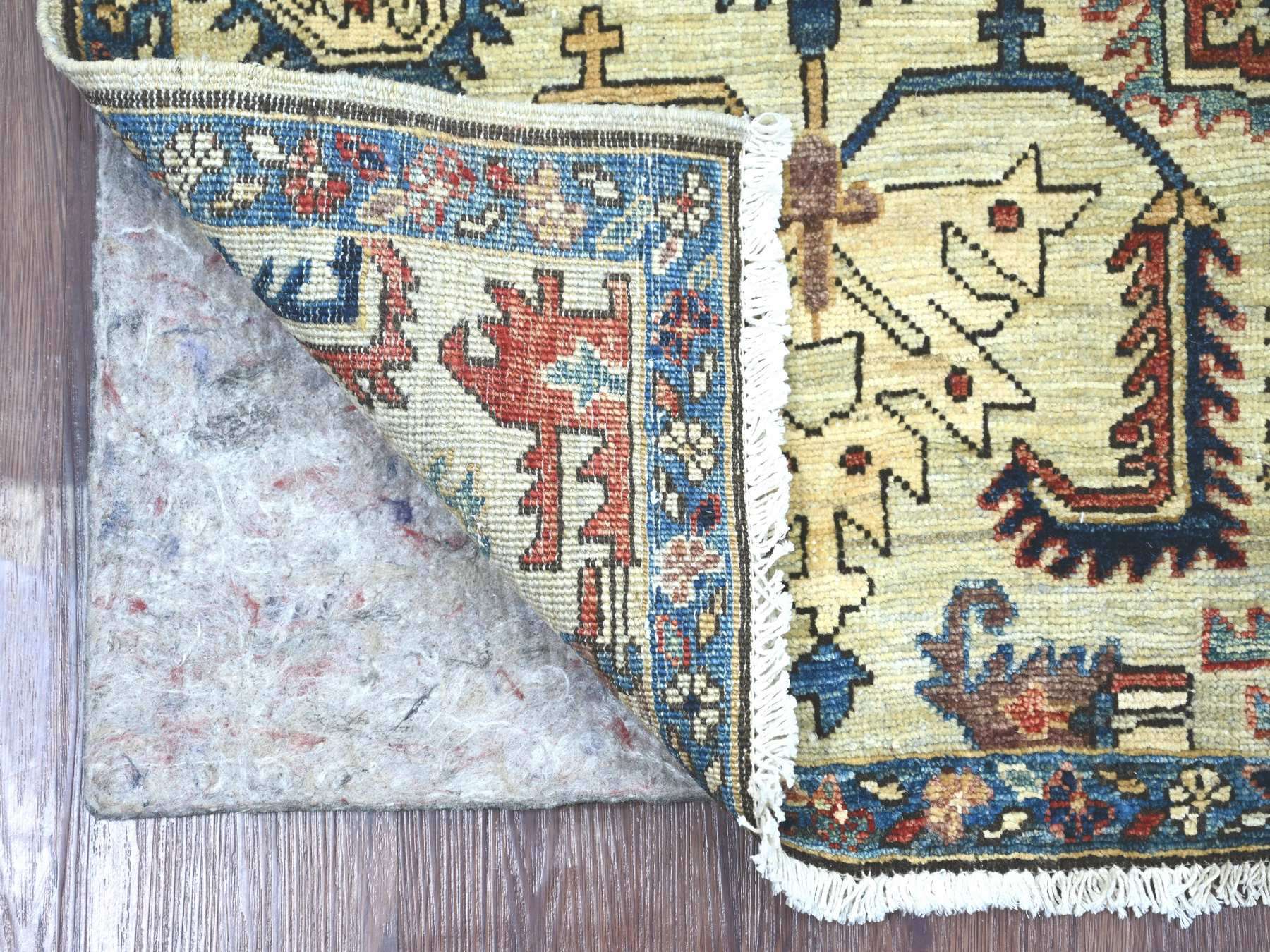 Green 2'3" x 5'11" Tribal & Geometric Hand knotted Wool Rug - Sku: O022820