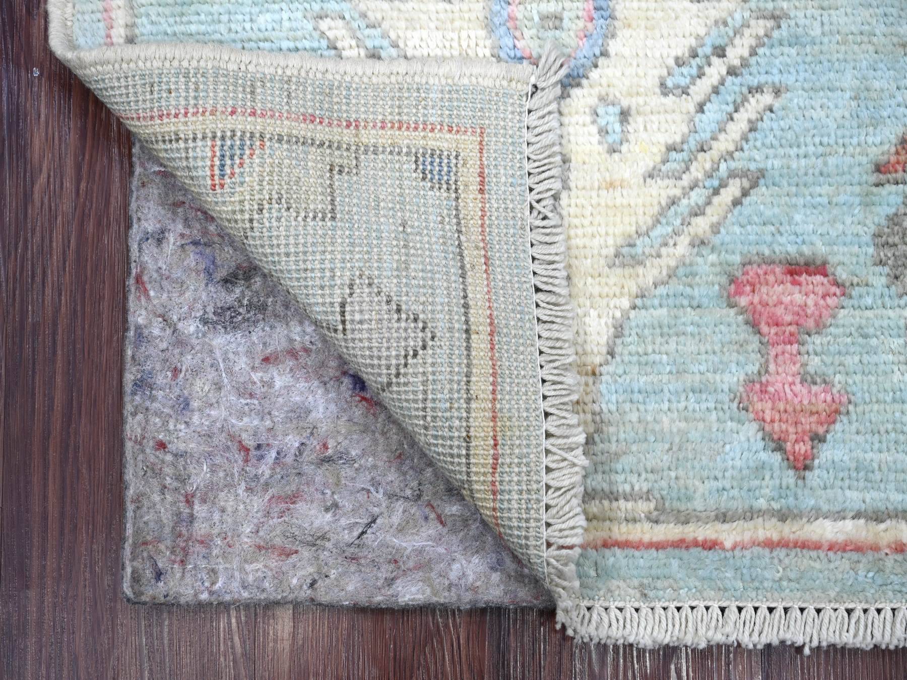 Blue 4'0" x 6'1" Tribal & Geometric Hand knotted Wool Rug - Sku: O022824
