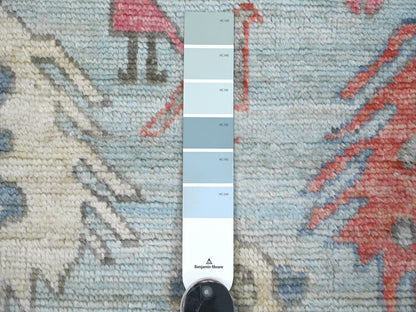 Blue 4'0" x 6'1" Tribal & Geometric Hand knotted Wool Rug - Sku: O022824