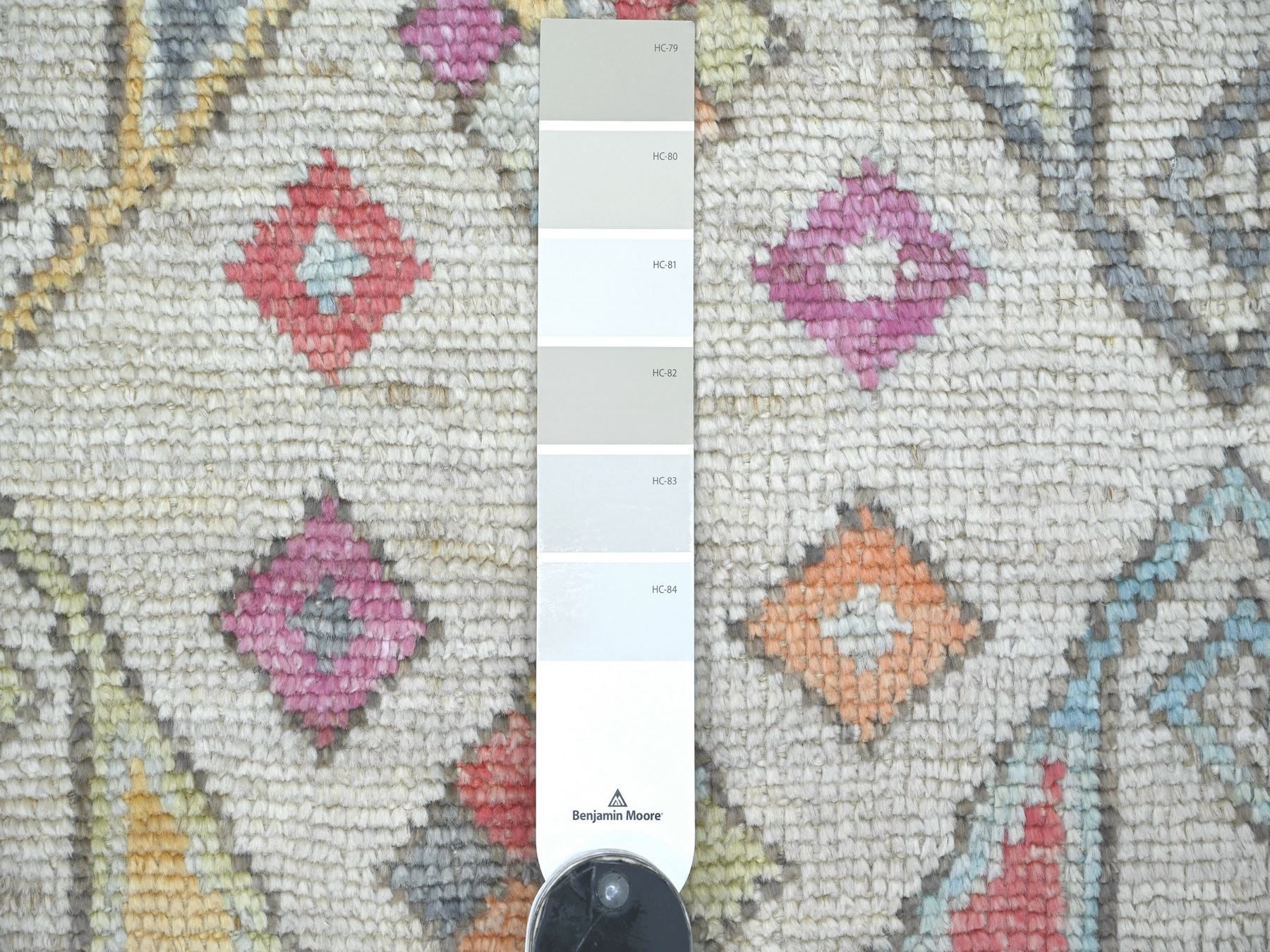 Tribal & Geometric hand-knotted wool runner in Gray, 2'10" x 5'11" — SKU O022825 (view 3)