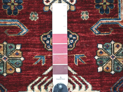 Kazak Tribal & Geometric hand-knotted wool rug in Red & Ivory, 3'11" x 6'4" — SKU O022831 (view 3)