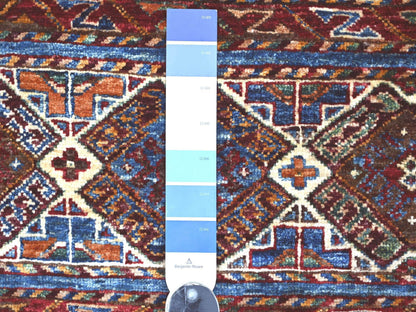 Kazak Tribal & Geometric hand-knotted wool rug in Multicolored, 2'9" x 3'8" — SKU O022832 (view 3)