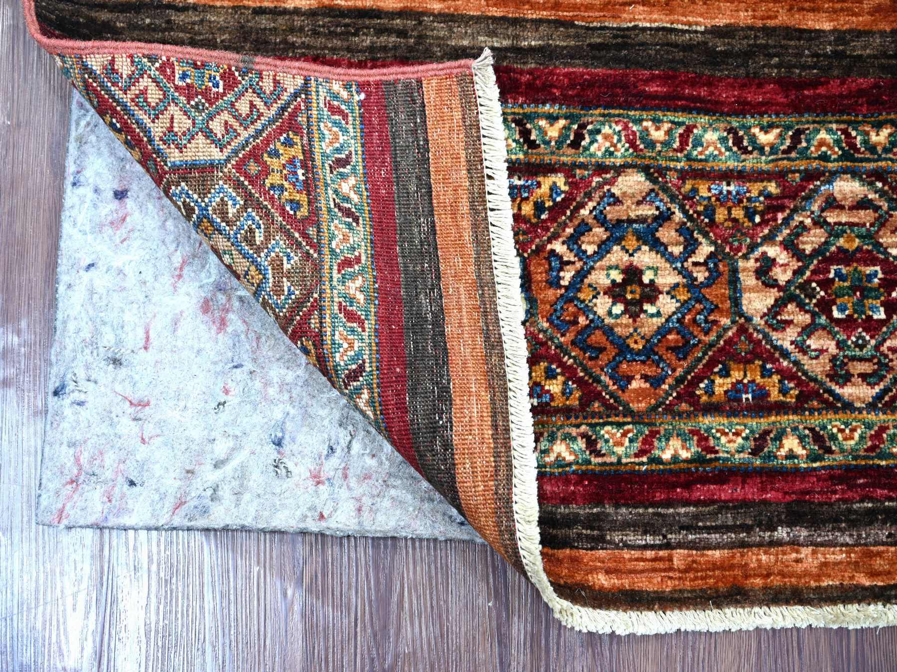 Kazak Tribal & Geometric hand-knotted wool runner in Multicolored, 2'8" x 6'2" — SKU O022834 (view 2)