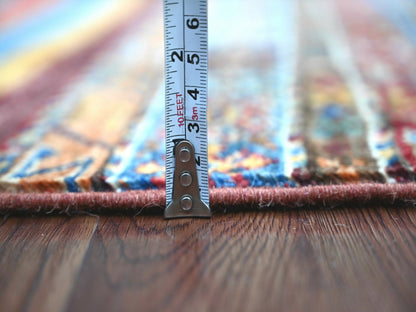 Kazak Tribal & Geometric hand-knotted wool runner in Multicolored, 2'8" x 6'2" — SKU O022834 (view 5)