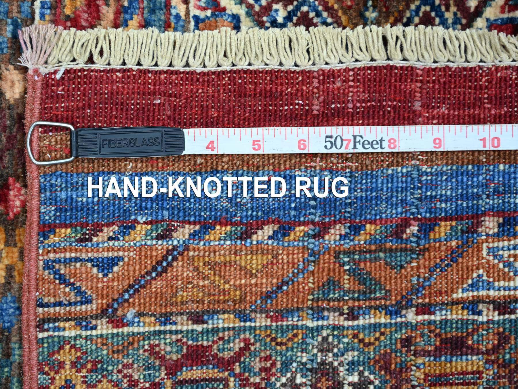 Kazak Tribal & Geometric hand-knotted wool runner in Multicolored, 2'8" x 6'2" — SKU O022834 (view 6)