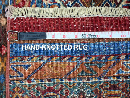 Kazak Tribal & Geometric hand-knotted wool runner in Multicolored, 2'8" x 6'2" — SKU O022834 (view 6)
