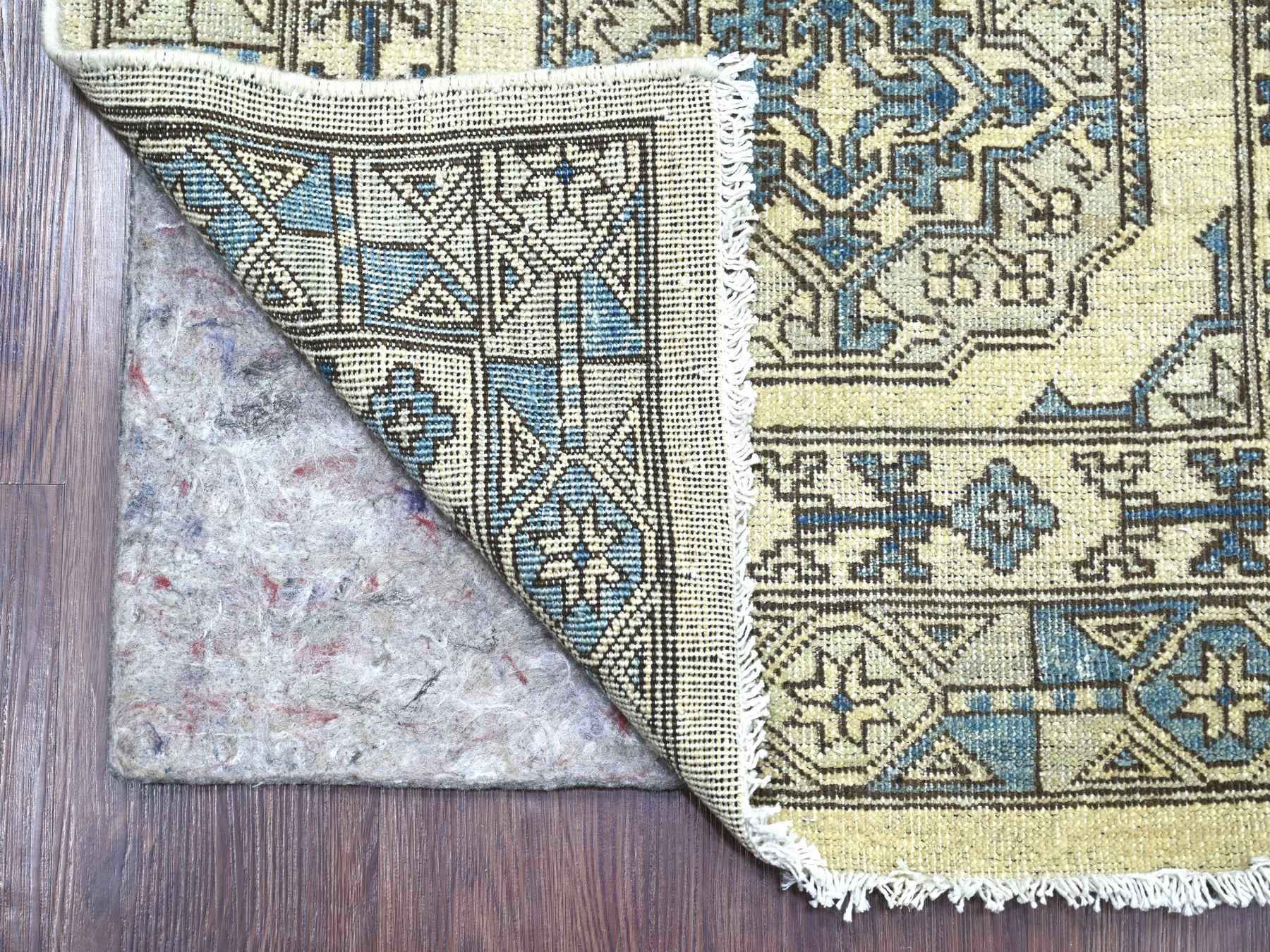 Ersari Tribal & Geometric hand-knotted wool runner in Ivory & Gray, 2'6" x 11'8" — SKU O022835 (view 2)