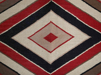 Brown 5'2" x 7'0" Flat Weave Hand woven Wool Rug - Sku: O02283