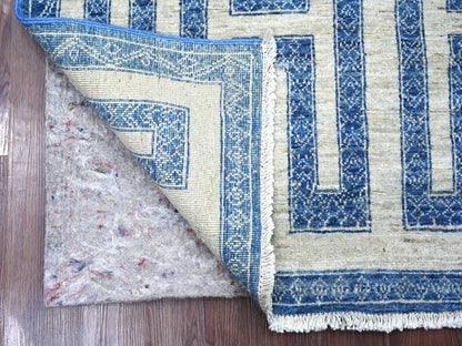Peshawar Oushak hand-knotted wool rug in Blue, 4' x 5'9" — SKU O022846 (view 2)