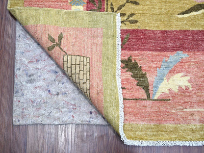 Green 9'2" x 11'8" Oushak And Peshawar Hand knotted Wool Rug - Sku: O022848