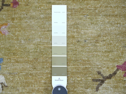 Green 9'2" x 11'8" Oushak And Peshawar Hand knotted Wool Rug - Sku: O022848