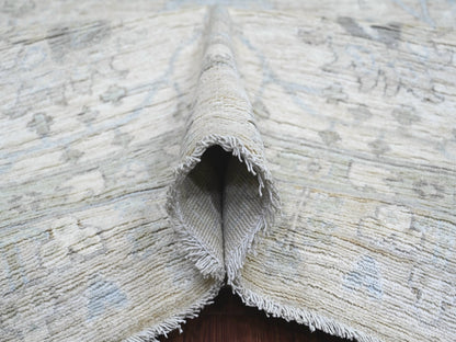 Mahal Oushak hand-knotted wool rug in Gray & Ivory, 9'10" x 13'11" — SKU O022859 (view 5)