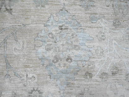 Grey 9'10" x 13'11" Oushak And Peshawar Hand knotted Wool Rug - Sku: O022859