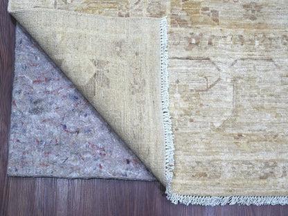 Peshawar Tribal & Geometric hand-knotted wool rug in Gray, 9'2" x 11'9" — SKU O022862 (view 4)