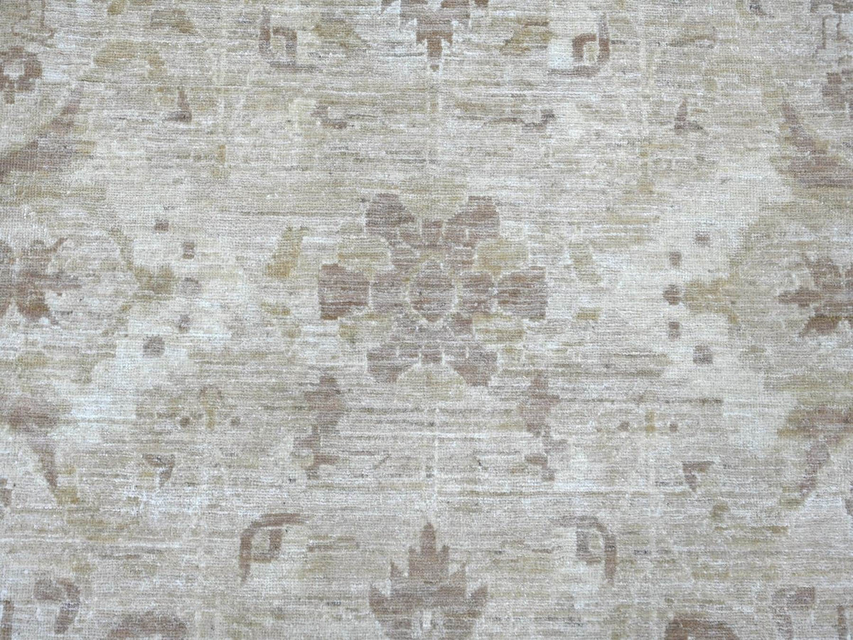 Peshawar Tribal & Geometric hand-knotted wool rug in Gray, 9'2" x 11'9" — SKU O022862 (view 8)