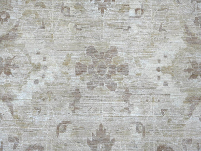 Peshawar Tribal & Geometric hand-knotted wool rug in Gray, 9'2" x 11'9" — SKU O022862 (view 8)