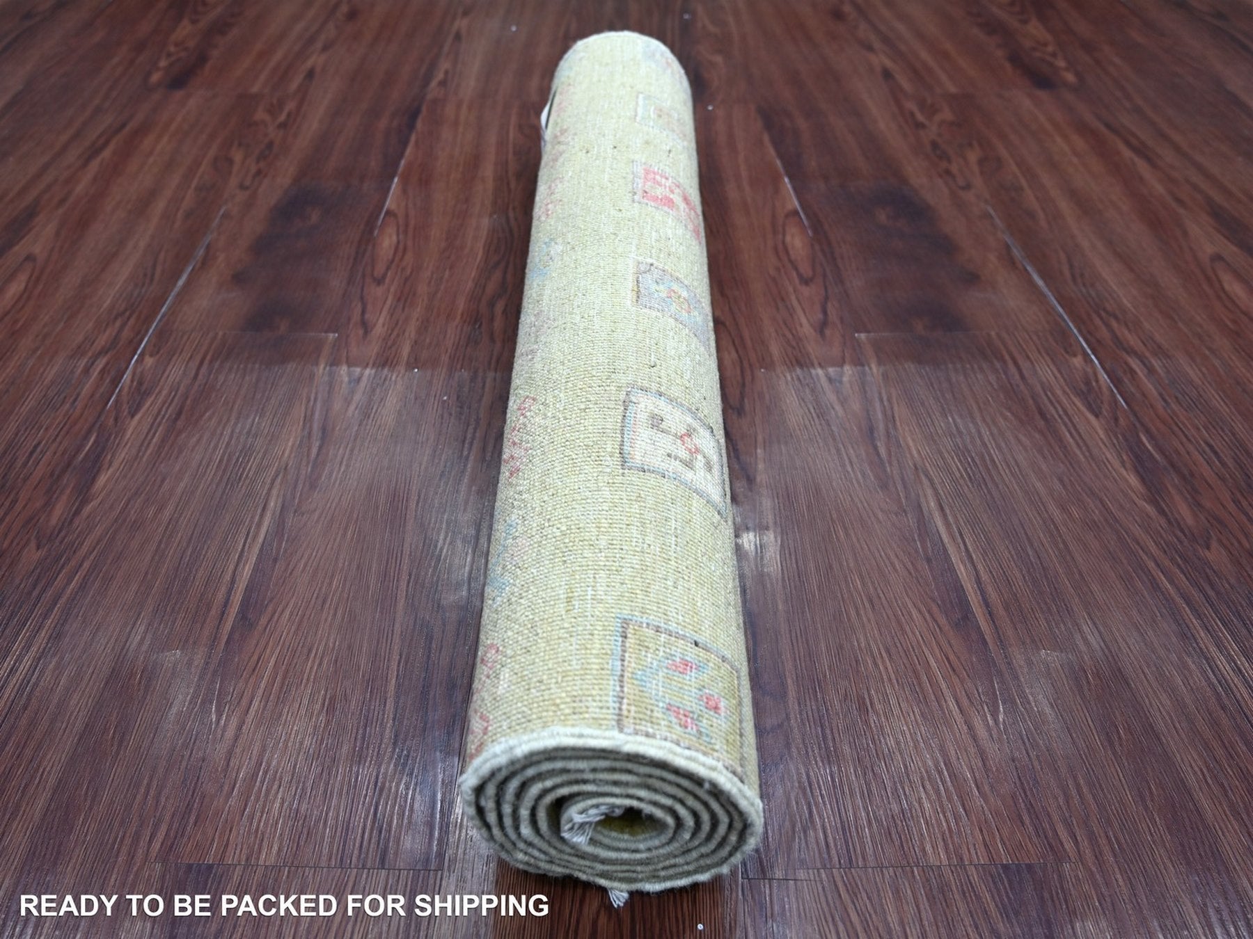 Gabbeh Tribal & Geometric hand-knotted wool runner in Green, 2'6" x 5'9" — SKU O022866 (view 4)