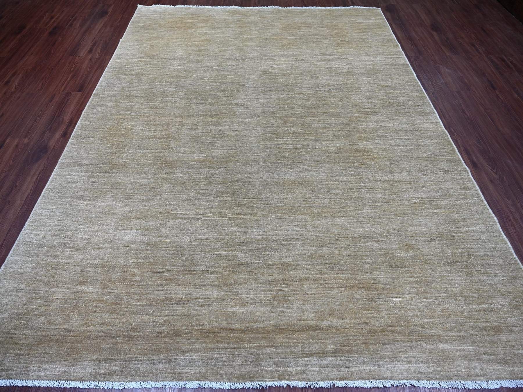 Brown 7'8" x 9'10" Modern and Contemporary Hand knotted Wool Rug - Sku: O022873