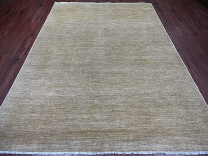 Brown 7'8" x 9'10" Modern and Contemporary Hand knotted Wool Rug - Sku: O022873