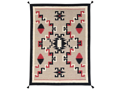 Brown 5'1" x 7'2" Flat Weave Hand woven Wool Rug - Sku: O02287