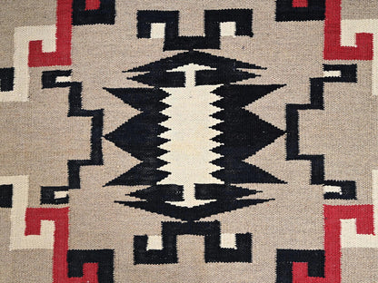 Brown 5'1" x 7'2" Flat Weave Hand woven Wool Rug - Sku: O02287