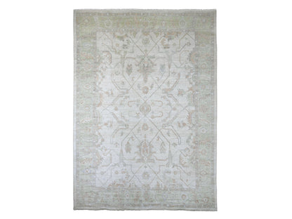 Grey 10'0" x 13'7" Oushak And Peshawar Hand knotted Wool Rug - Sku: O022884