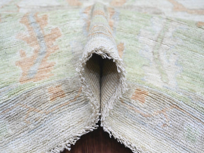 Grey 10'0" x 13'7" Oushak And Peshawar Hand knotted Wool Rug - Sku: O022884