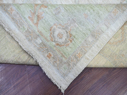 Grey 10'0" x 13'7" Oushak And Peshawar Hand knotted Wool Rug - Sku: O022884