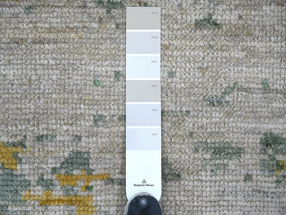 Green 8'9" x 12'0" Modern and Contemporary Hand knotted Wool Rug - Sku: O022886