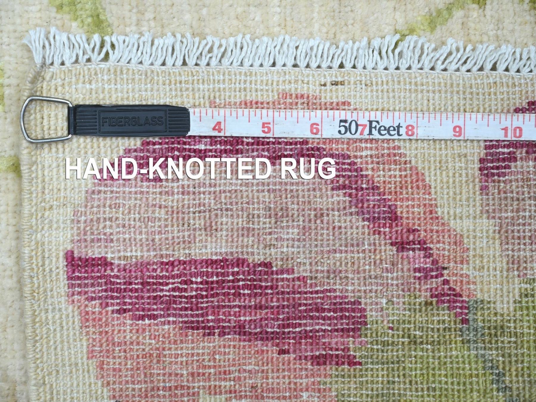Peshawar Modern / Contemporary hand-knotted wool rug in Ivory, 2' x 3'2" — SKU O022892 (view 6)