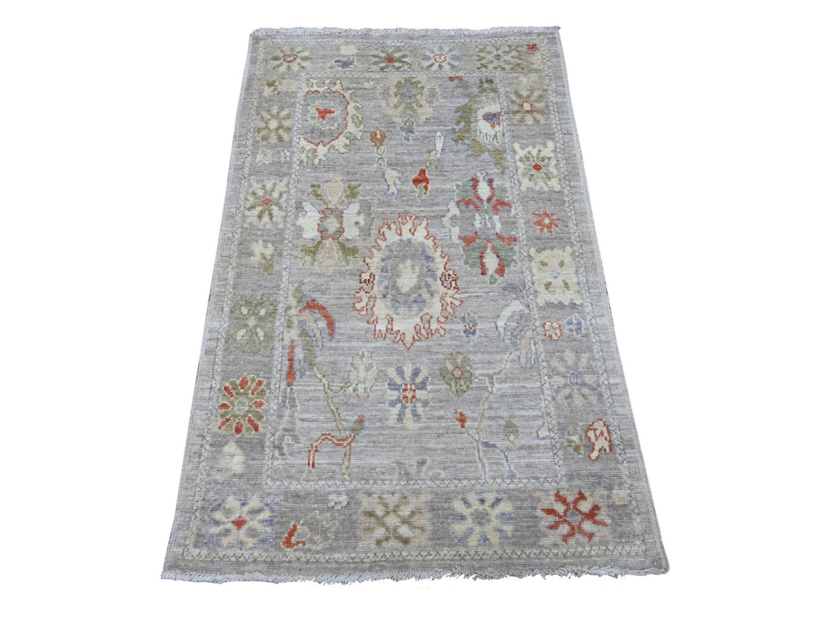 Oushak Oushak hand-knotted wool rug in Gray, 3' x 4'11" — SKU O022898