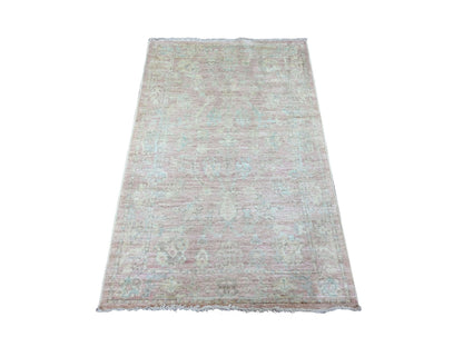 Oushak Oushak hand-knotted wool rug in Pink, 3'3" x 4'10" — SKU O022899