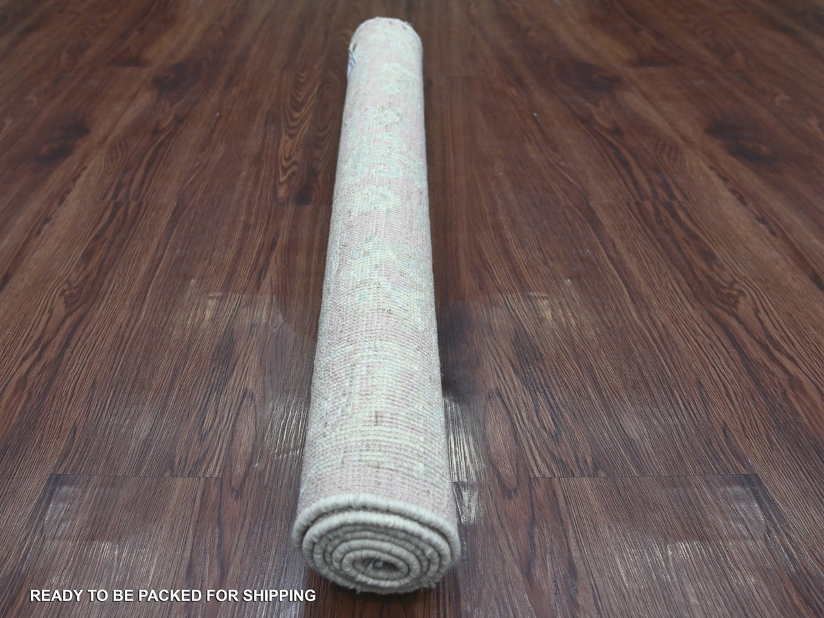 Oushak Oushak hand-knotted wool rug in Pink, 3'3" x 4'10" — SKU O022899 (view 4)