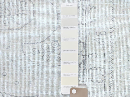 Ivory 2'2" x 5'10" Vintage Hand knotted Wool Rug - Sku: O0228