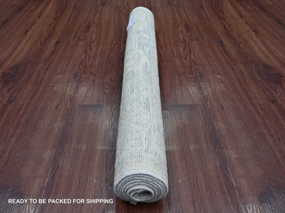 Ivory 3'1" x 5'5" Oushak And Peshawar Hand knotted Wool Rug - Sku: O022901