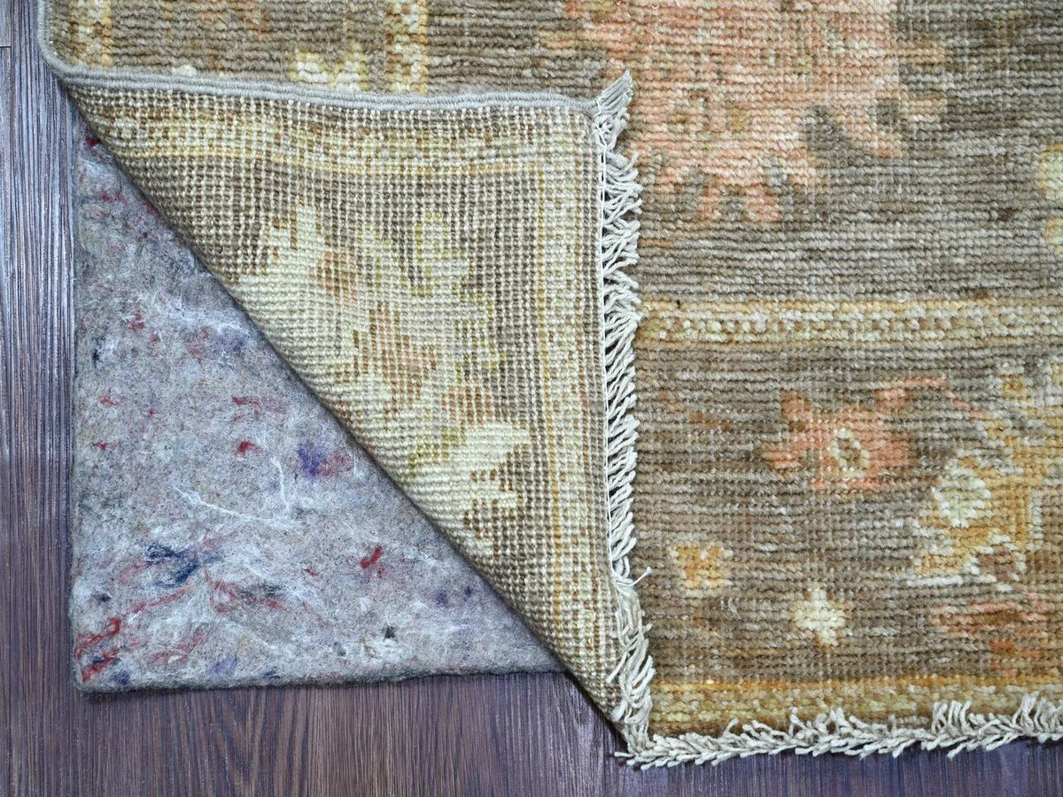 Oushak Oushak hand-knotted wool runner in Brown, 2'10" x 12' — SKU O022906 (view 2)