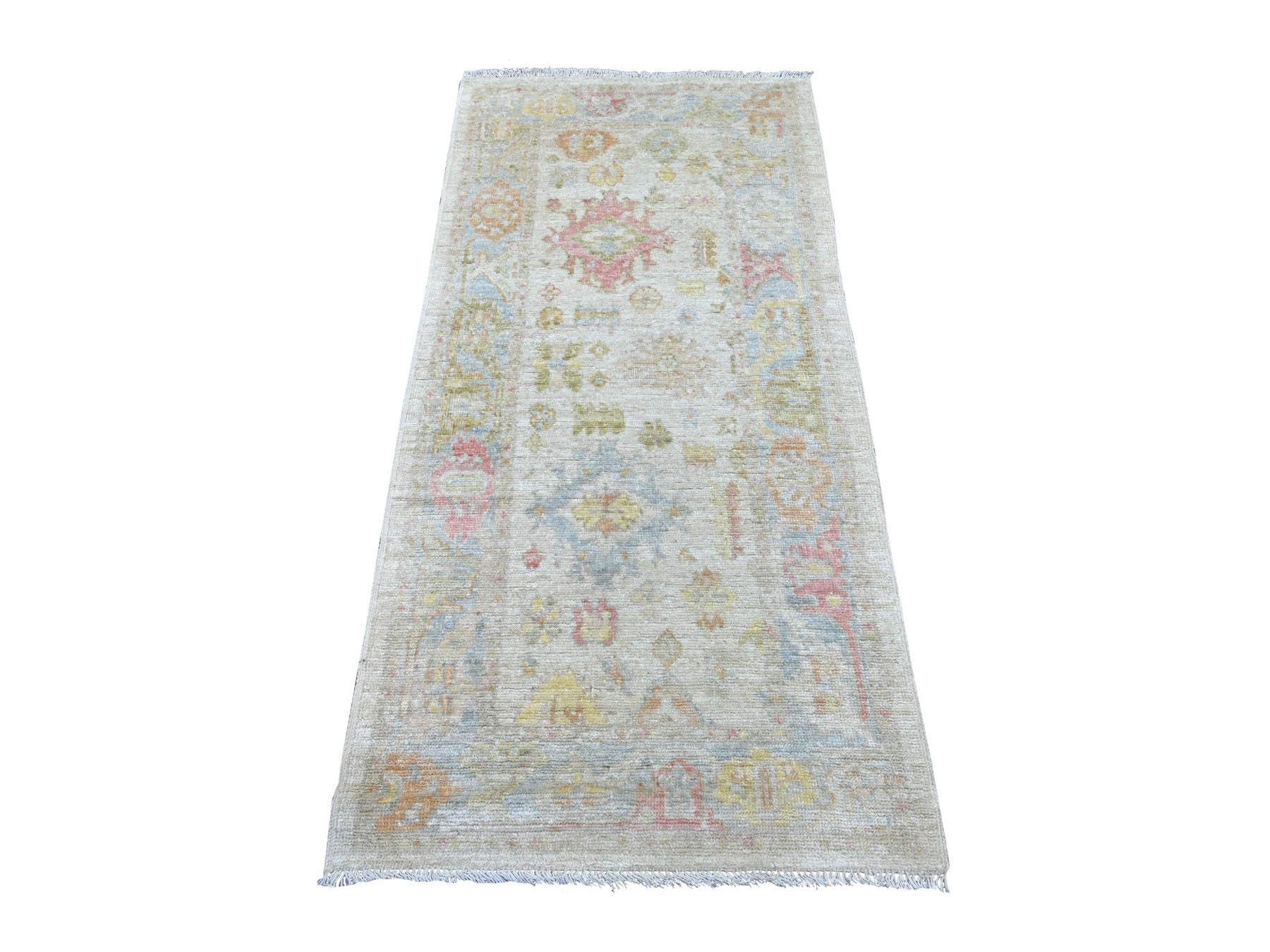 Oushak Oushak hand-knotted wool runner in Gray, 2'10" x 6' — SKU O022907