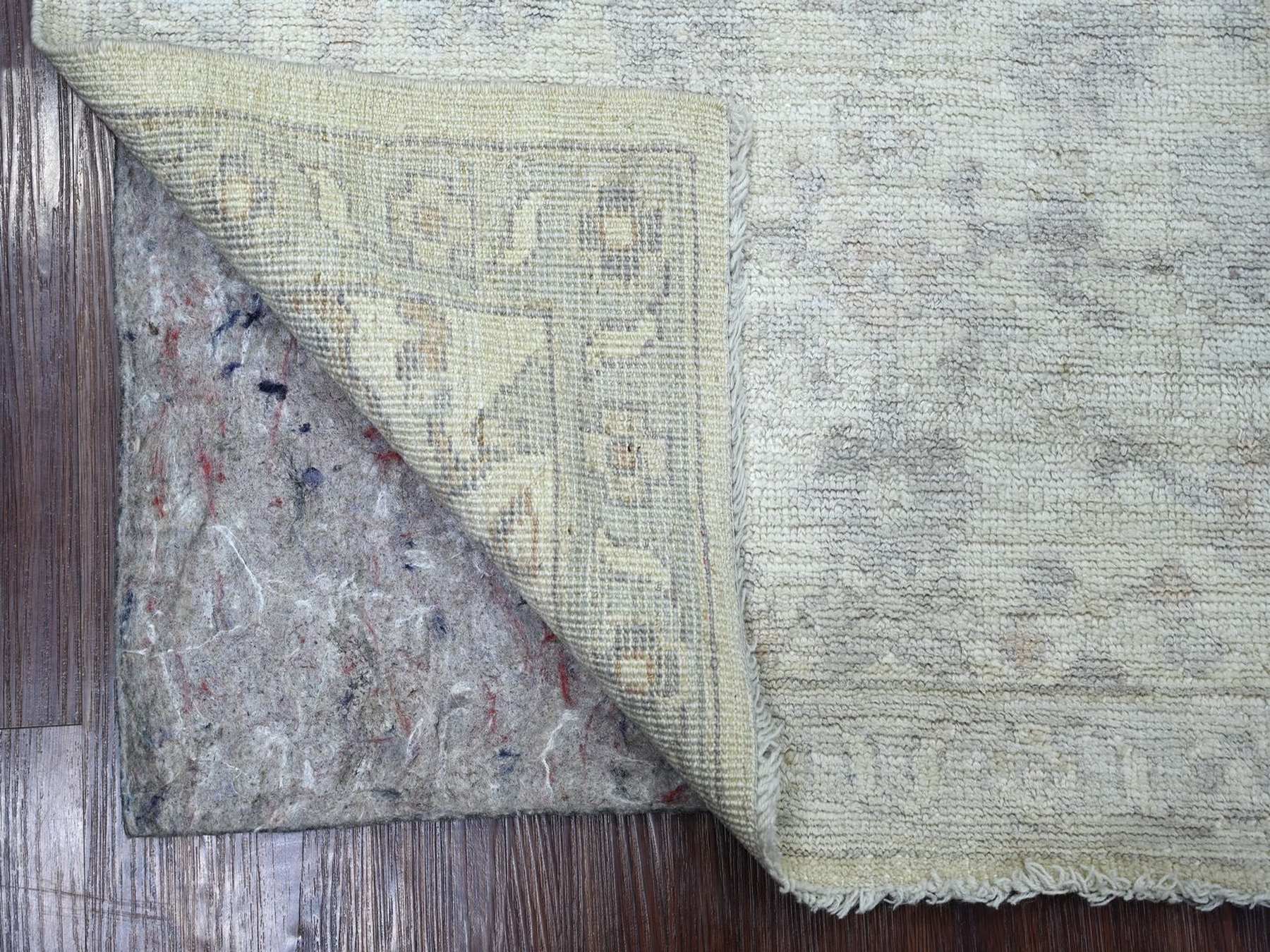Ivory 3'1" x 4'10" Oushak And Peshawar Hand knotted Wool Rug - Sku: O022908