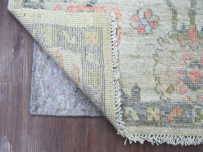 Oushak Oushak hand-knotted wool runner in Gray, 2'3" x 5'11" — SKU O022909 (view 2)
