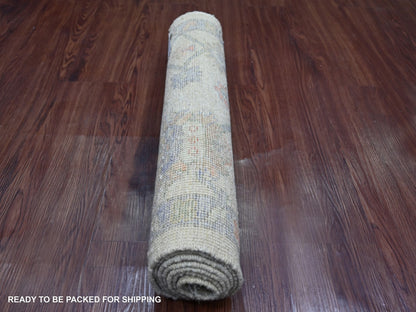 Oushak Oushak hand-knotted wool runner in Gray, 2'3" x 5'11" — SKU O022909 (view 4)