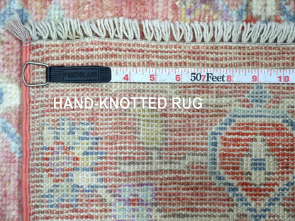 Pink 3'2" x 5'2" Oushak And Peshawar Hand knotted Wool Rug - Sku: O022911