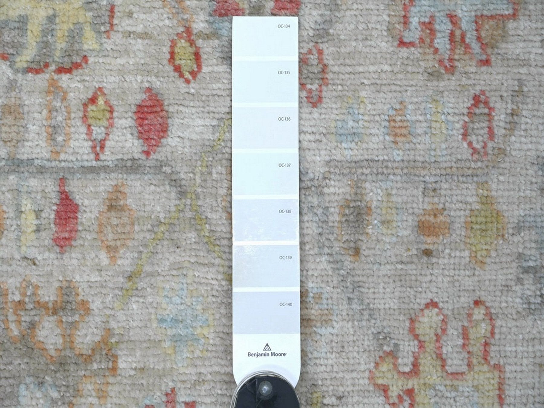 Oushak Oushak hand-knotted wool rug in Ivory & Gray, 3' x 4'10" — SKU O022912 (view 3)