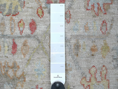 Oushak Oushak hand-knotted wool rug in Ivory & Gray, 3' x 4'10" — SKU O022912 (view 3)