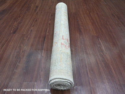 Oushak Oushak hand-knotted wool rug in Ivory & Gray, 3' x 4'10" — SKU O022912 (view 4)