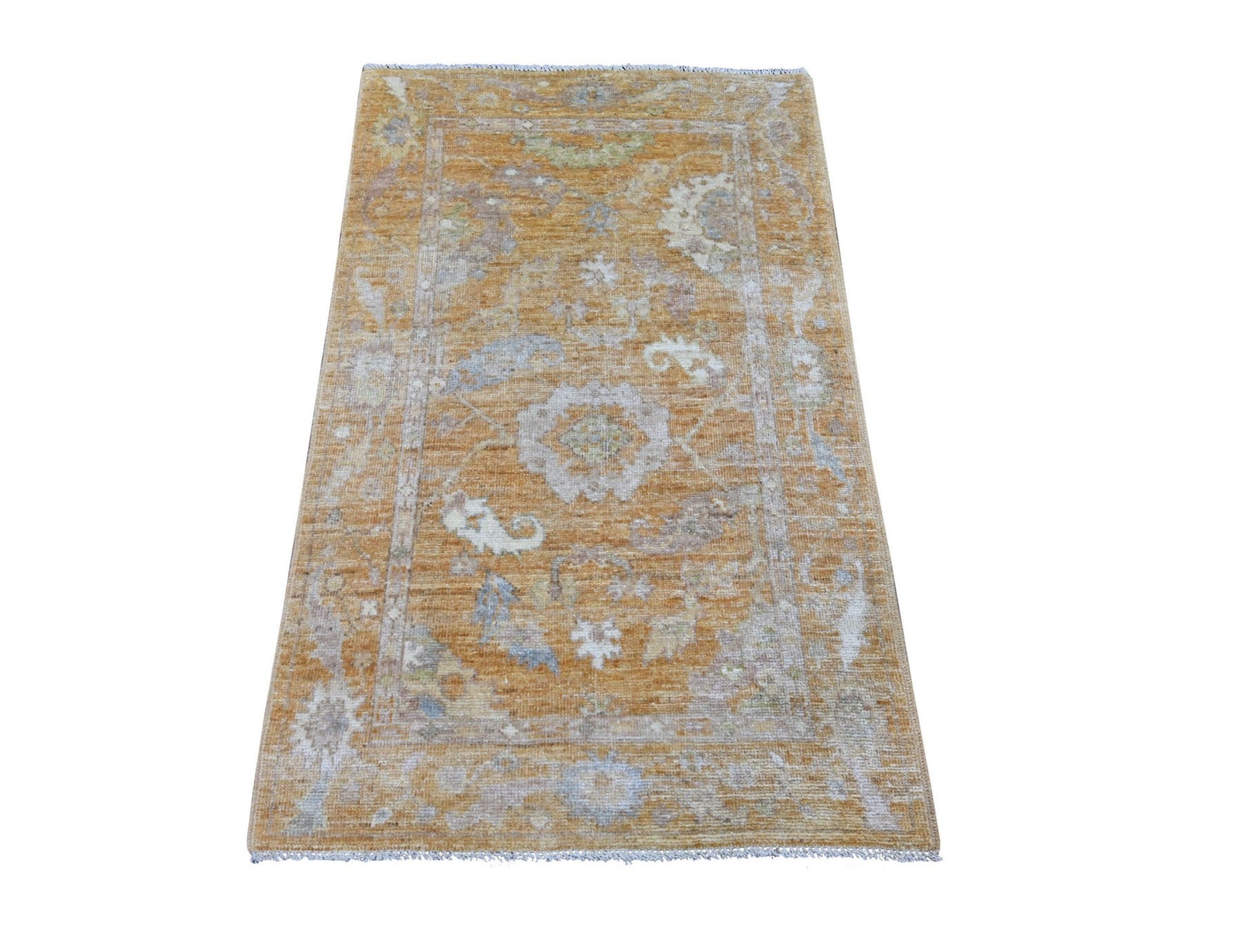 Brown 3'0" x 4'10" Oushak And Peshawar Hand knotted Wool Rug - Sku: O022915