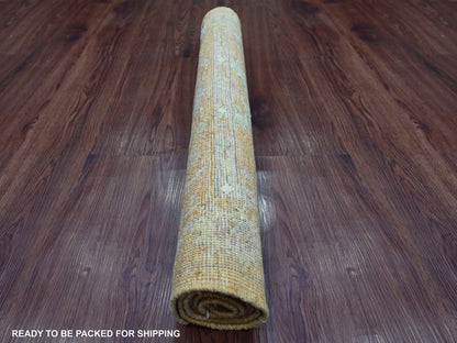 Brown 3'0" x 4'10" Oushak And Peshawar Hand knotted Wool Rug - Sku: O022915