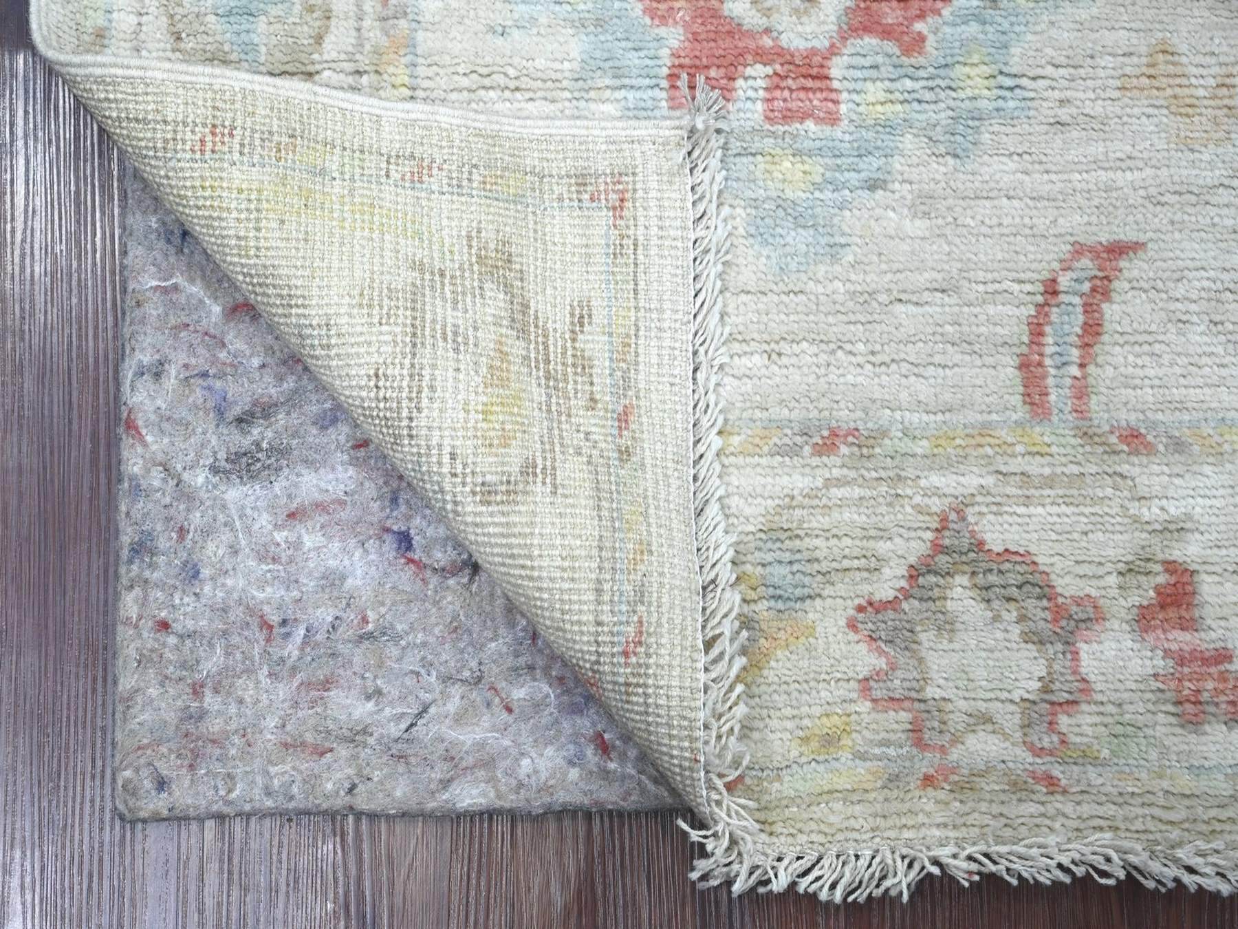 Grey 3'0" x 5'1" Oushak And Peshawar Hand knotted Wool Rug - Sku: O022917