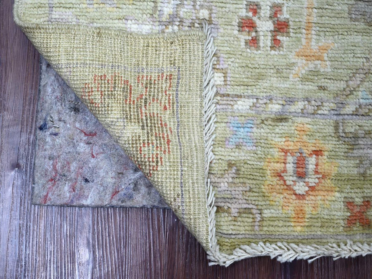Oushak Oushak hand-knotted wool rug in Green, 3'2" x 4'11" — SKU O022920 (view 2)