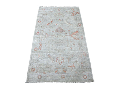 Grey 3'0" x 4'10" Oushak And Peshawar Hand knotted Wool Rug - Sku: O022921