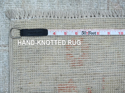 Grey 3'0" x 4'10" Oushak And Peshawar Hand knotted Wool Rug - Sku: O022921